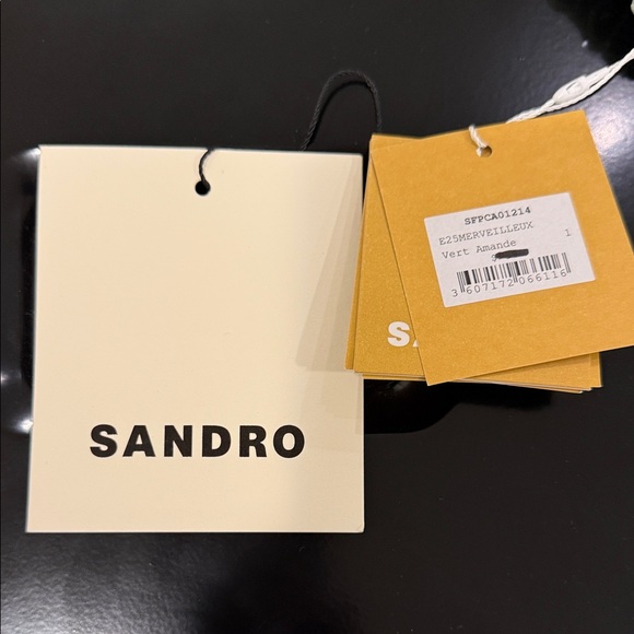 Sandro Vert Amande Cardigan - Picture 2 of 7